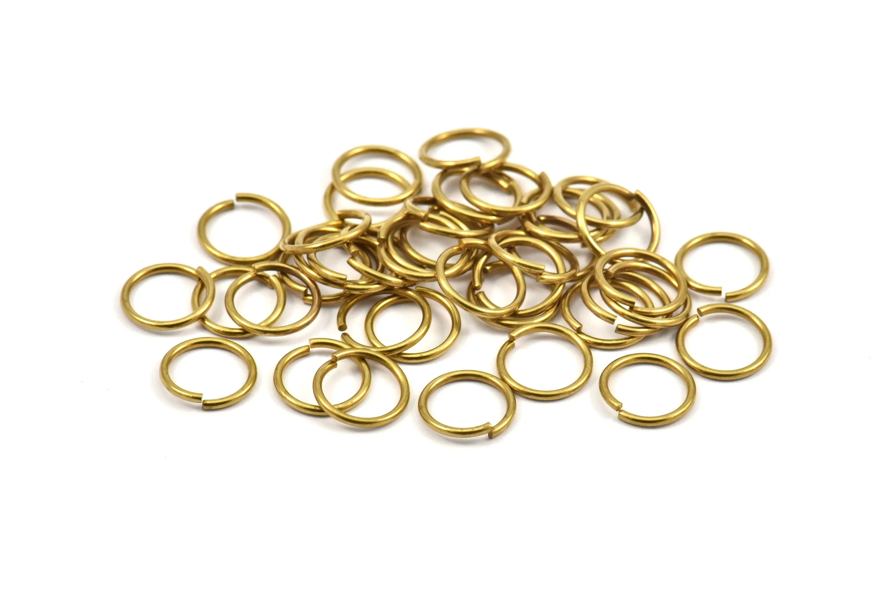 10mm Jump Ring - 200 Raw Brass Jump Rings (10x1mm) A0372