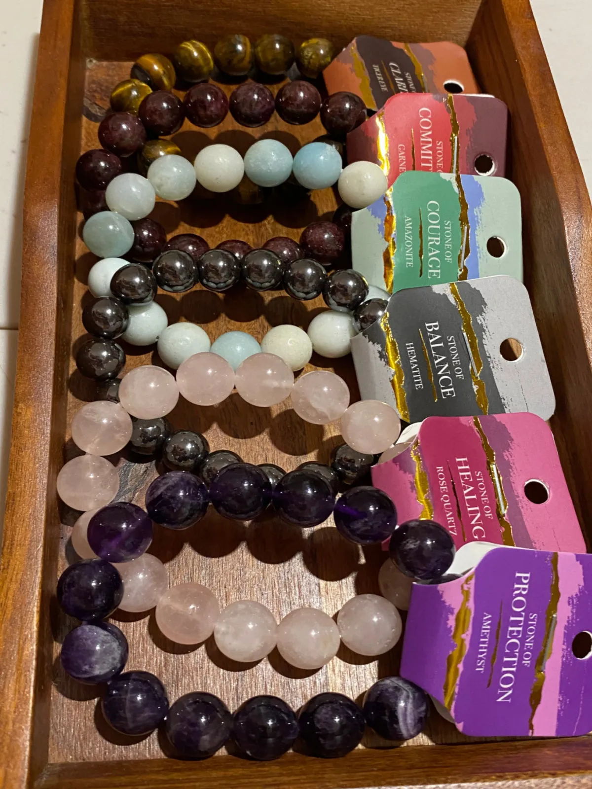 12mm Gemstone Stretch Bracelets