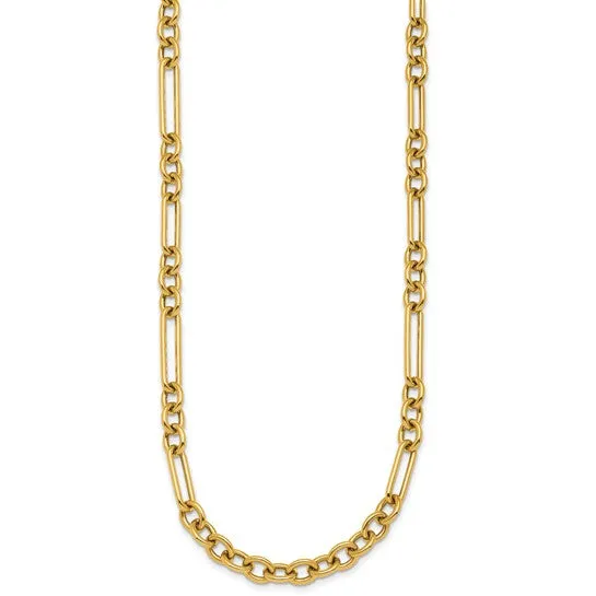 14K Gold Trombone Link Pocket Watch Style Chain