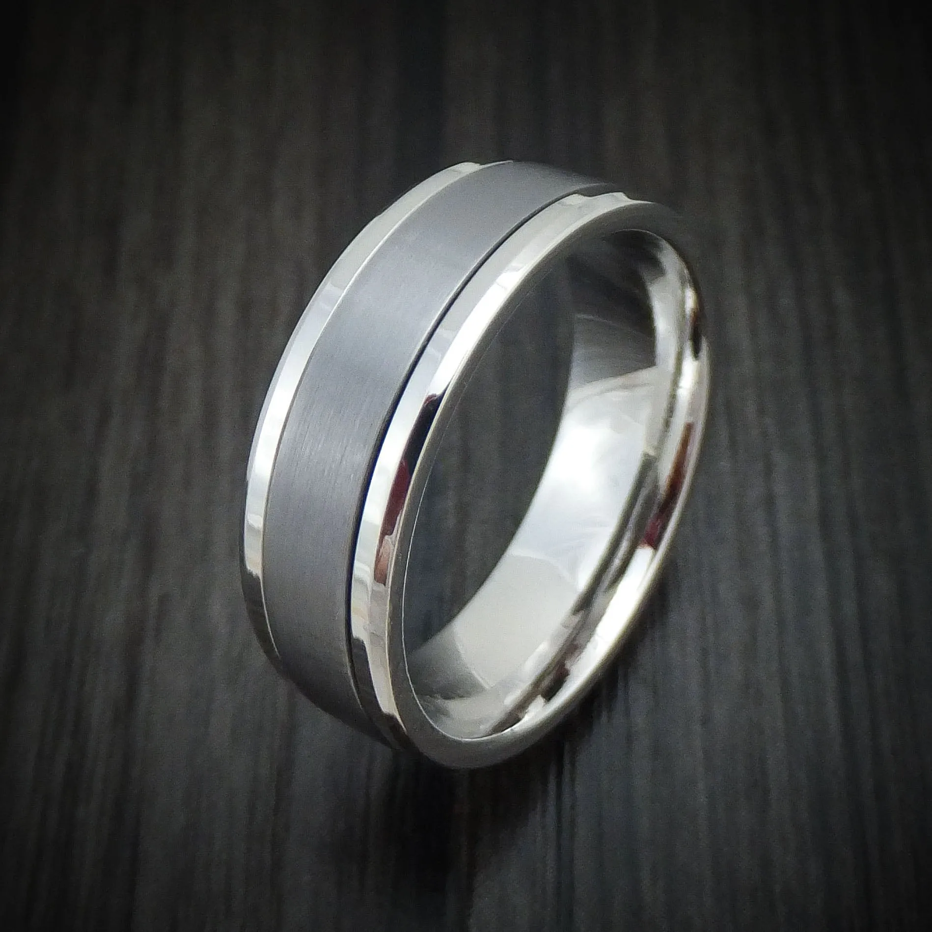 14K White Gold and Tantalum Men's Ring