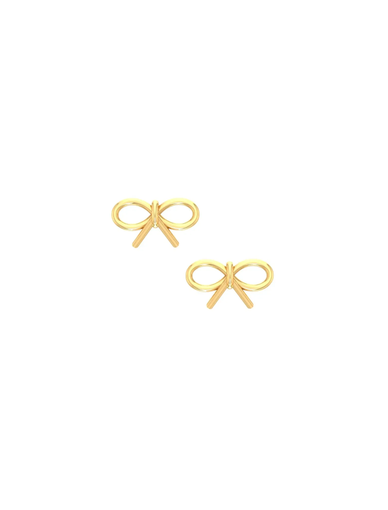 18K Gold Elegance Bow Earrings