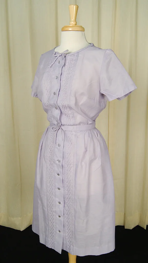 1950s Lavender Bow Dress