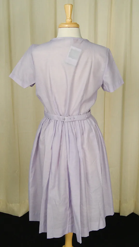 1950s Lavender Bow Dress