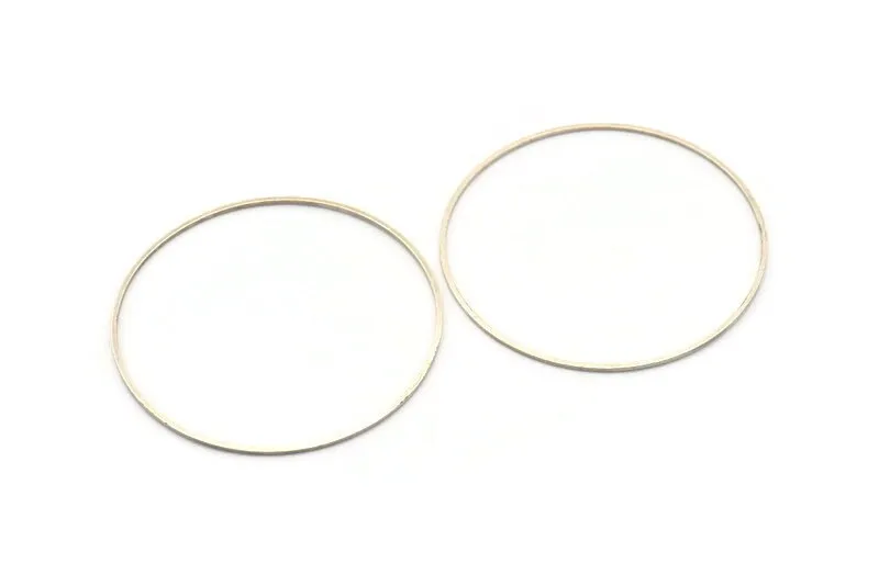 50mm Silver Rings - 24 Antique Silver Brass  Circle Connectors (50x0.9x0.9mm) BS 1111 H1006