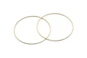 50mm Silver Rings - 24 Antique Silver Brass  Circle Connectors (50x0.9x0.9mm) BS 1111 H1006