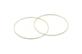 60mm Silver Rings - 6 Antique Silver Plated Circle Connectors (60x0.80mm) BS 1112 H0342