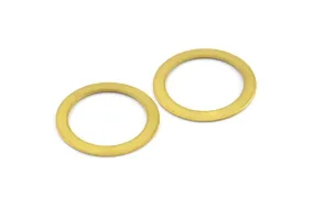 75 Raw Brass Connector Rings  (17mm) Brs 290 A0185