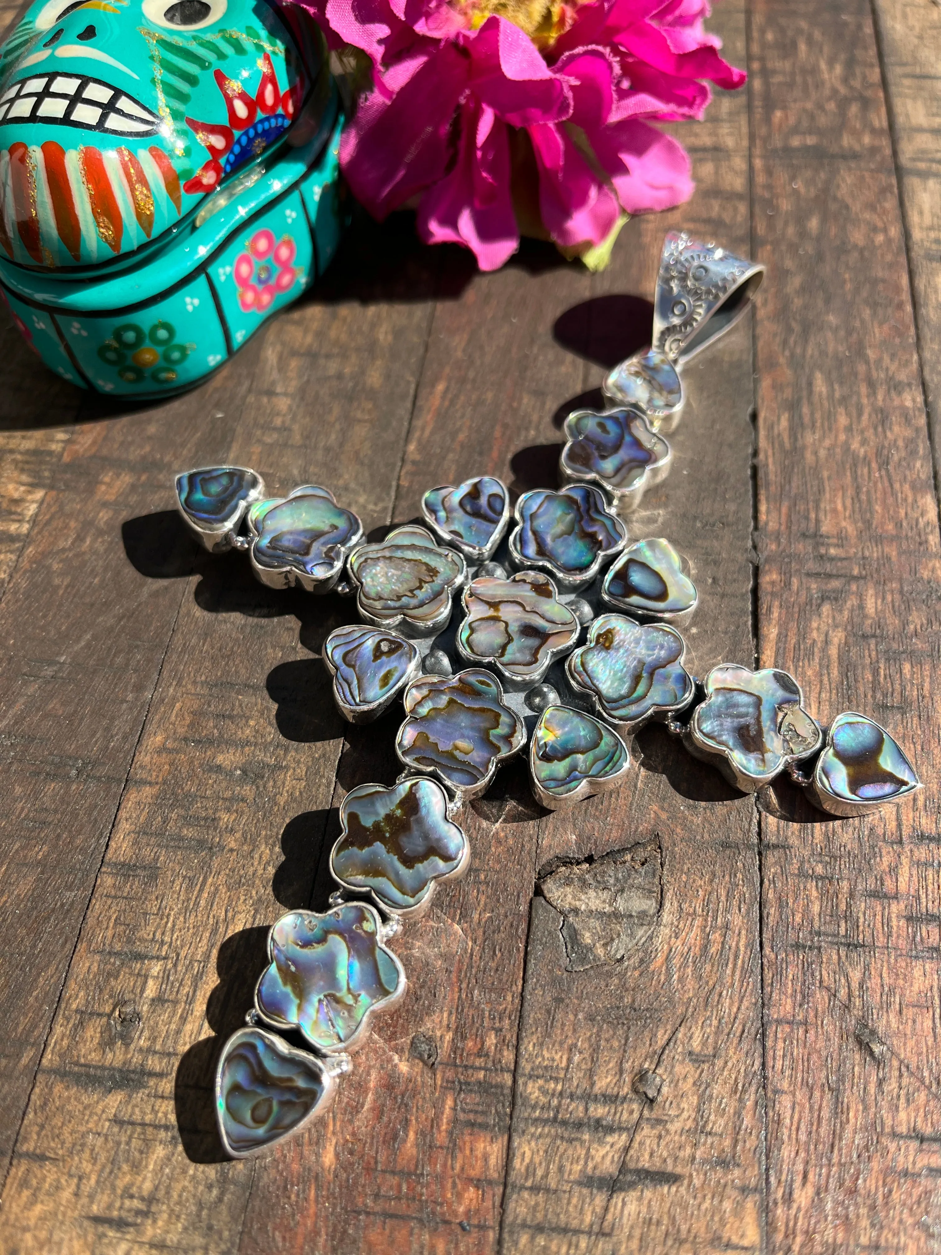 Abalone Cross Pendant