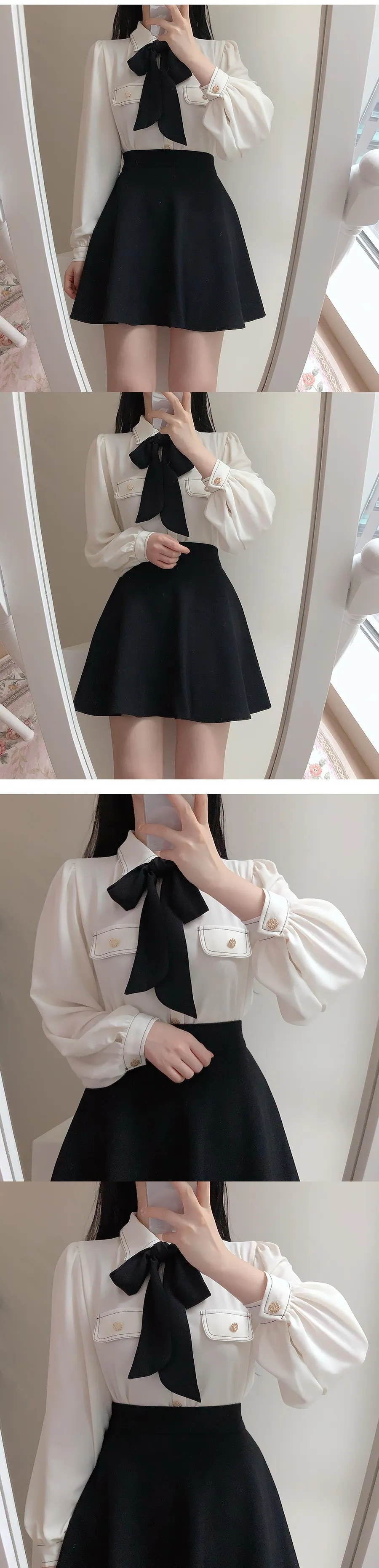 Academia Style Shirt with Bow