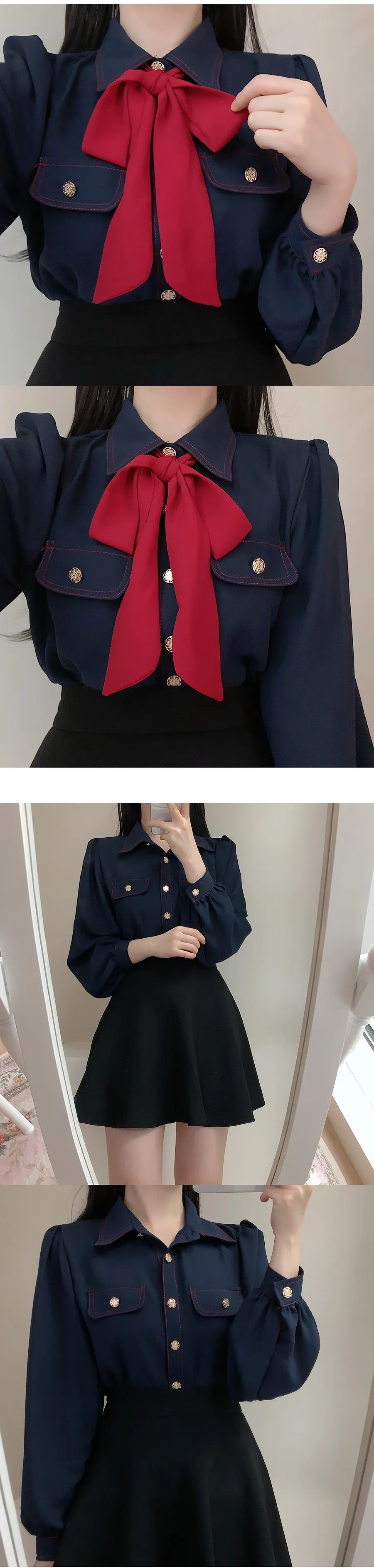 Academia Style Shirt with Bow