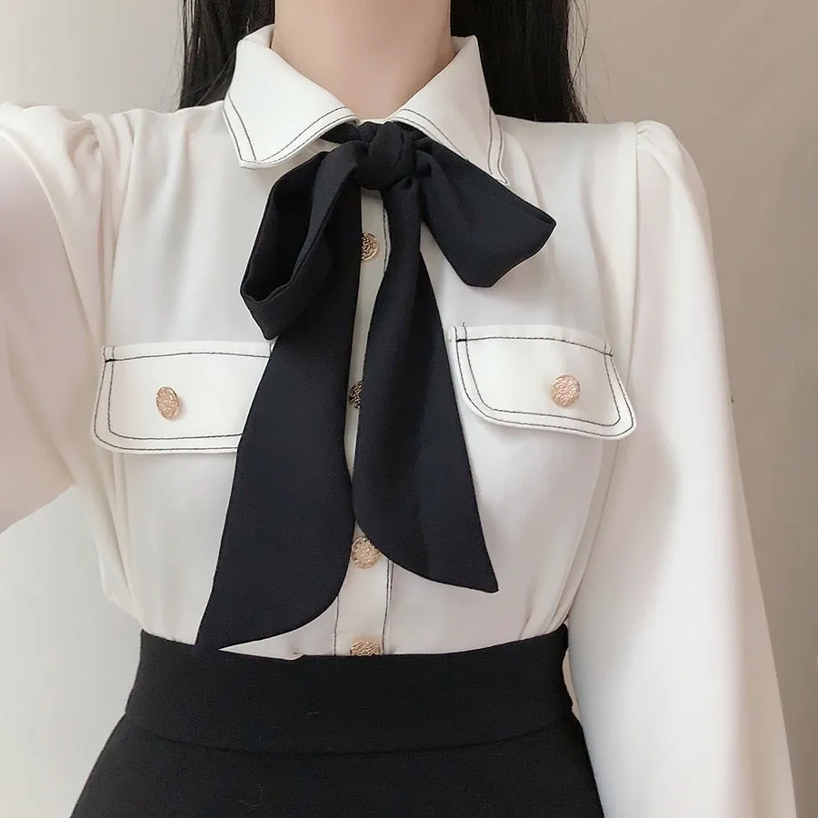 Academia Style Shirt with Bow