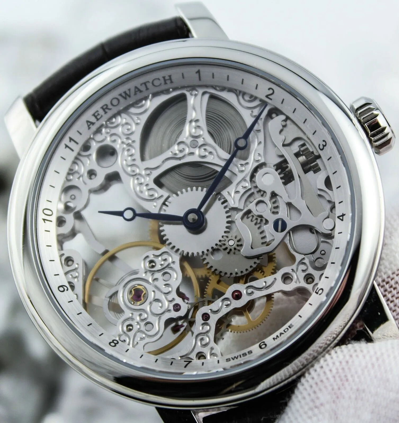 Aerowatch Renaissance Skeleton Manual Wind Mens Watch - REF. 57931 AA01