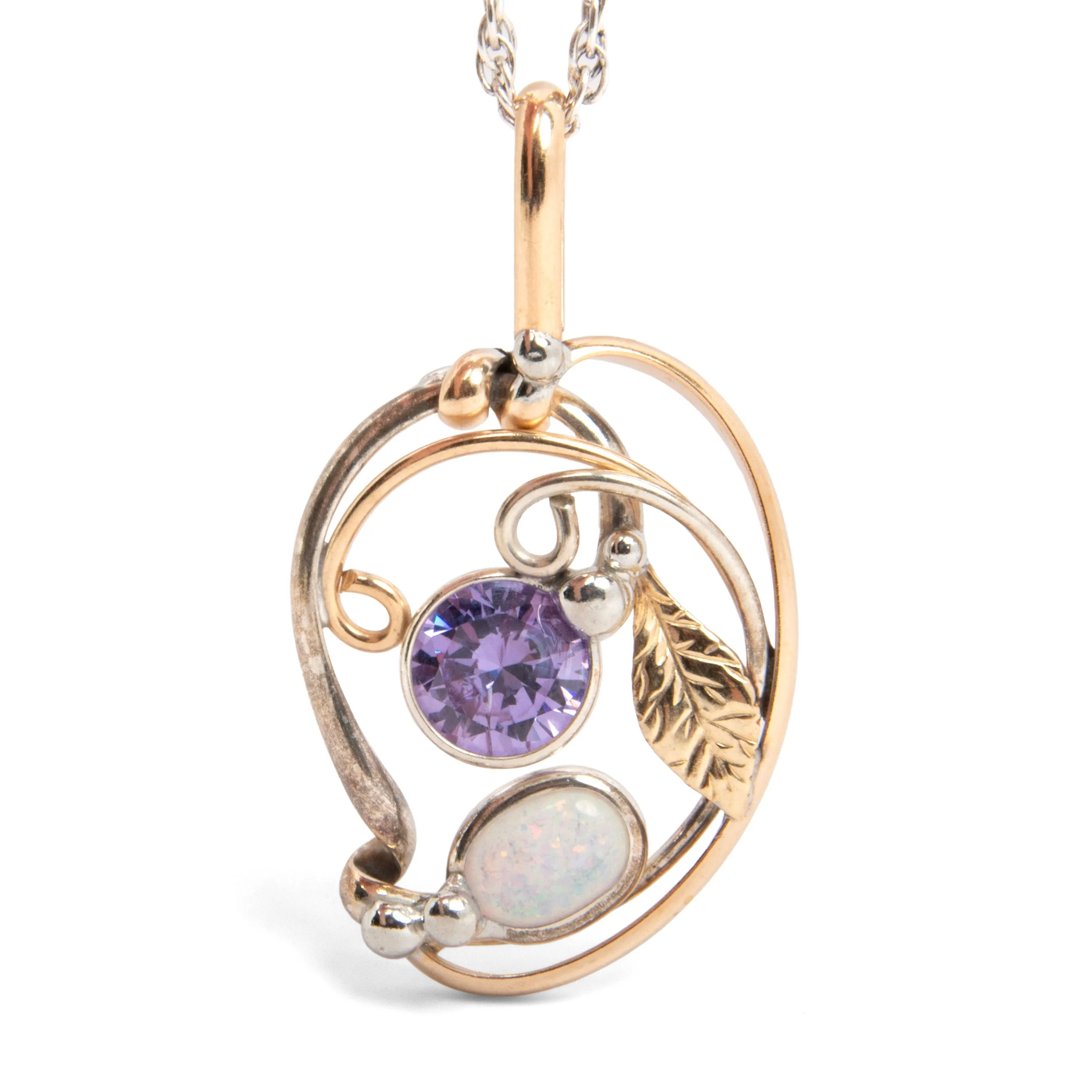 Amethyst & Opal - Pendant