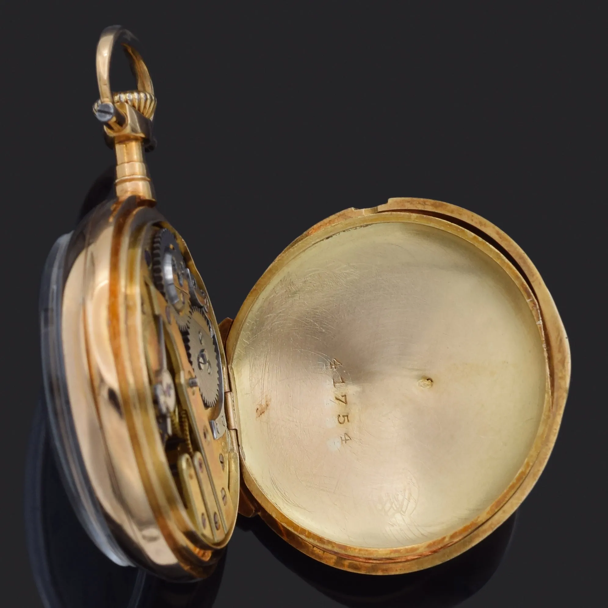 Antique Ch Fontana & Cie French 18K Yellow Gold Women's Pocket Watch