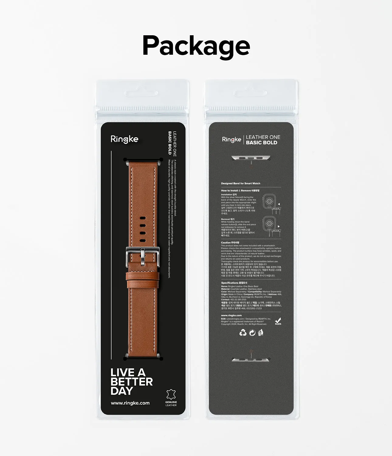 Apple Watch 49mm / 45mm / 44mm / 42mm | Leather One Basic Bold