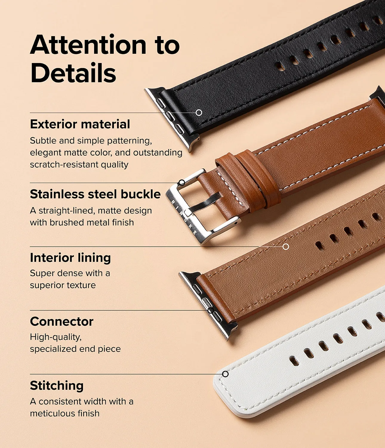 Apple Watch 49mm / 45mm / 44mm / 42mm | Leather One Basic Bold