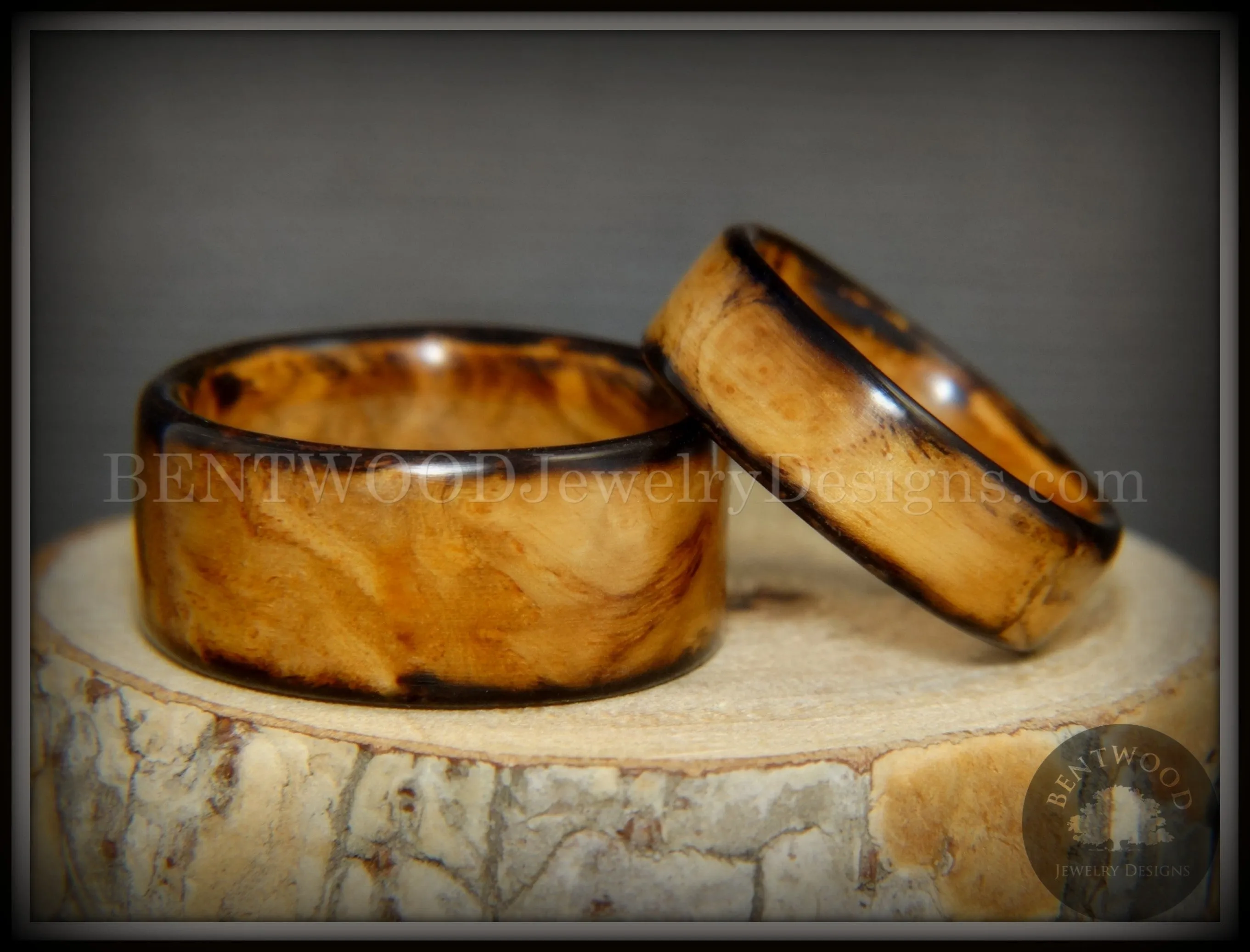 Bentwood Rings Set - Classic Smokies Bethlehem Olivewood Wood Ring Set