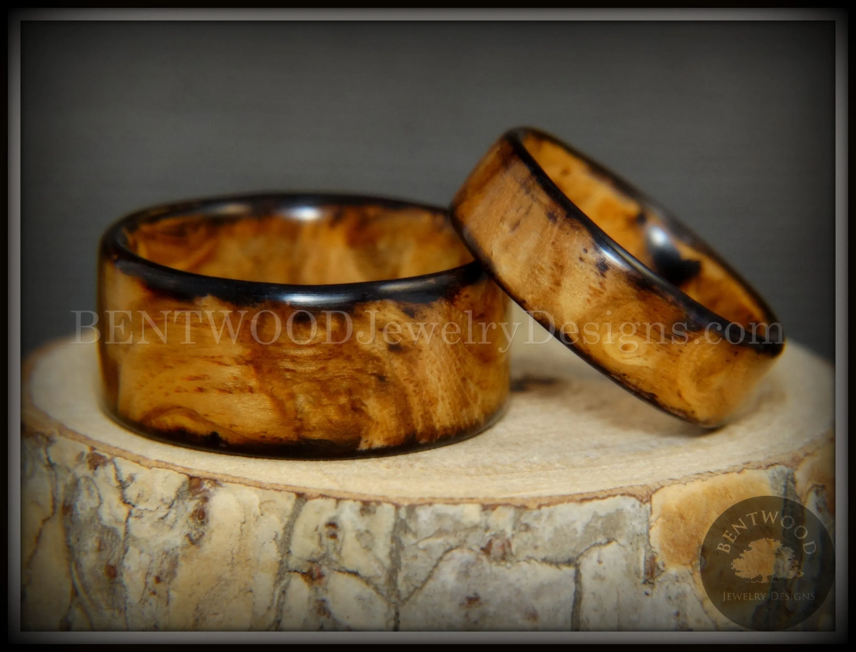 Bentwood Rings Set - Classic Smokies Bethlehem Olivewood Wood Ring Set