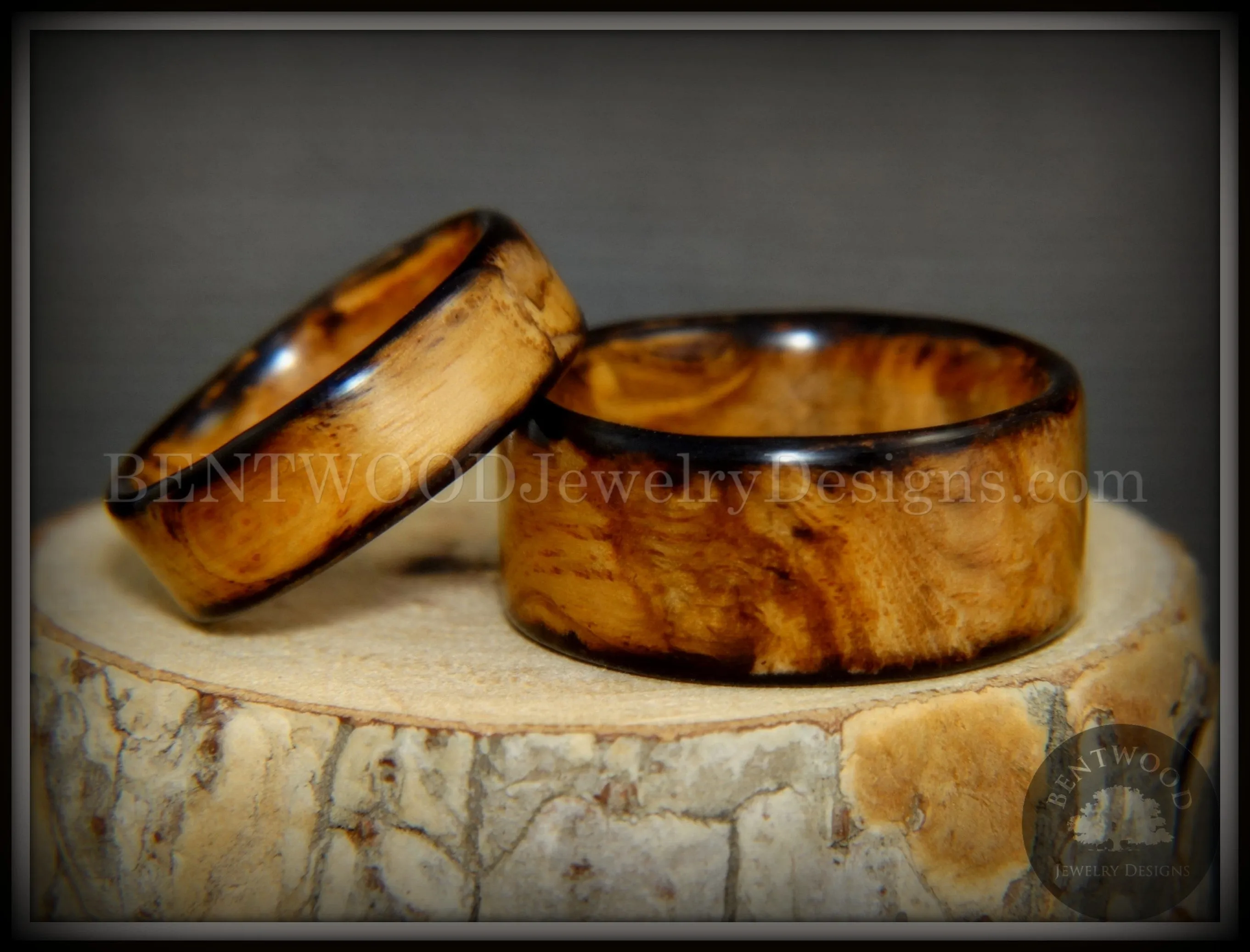 Bentwood Rings Set - Classic Smokies Bethlehem Olivewood Wood Ring Set