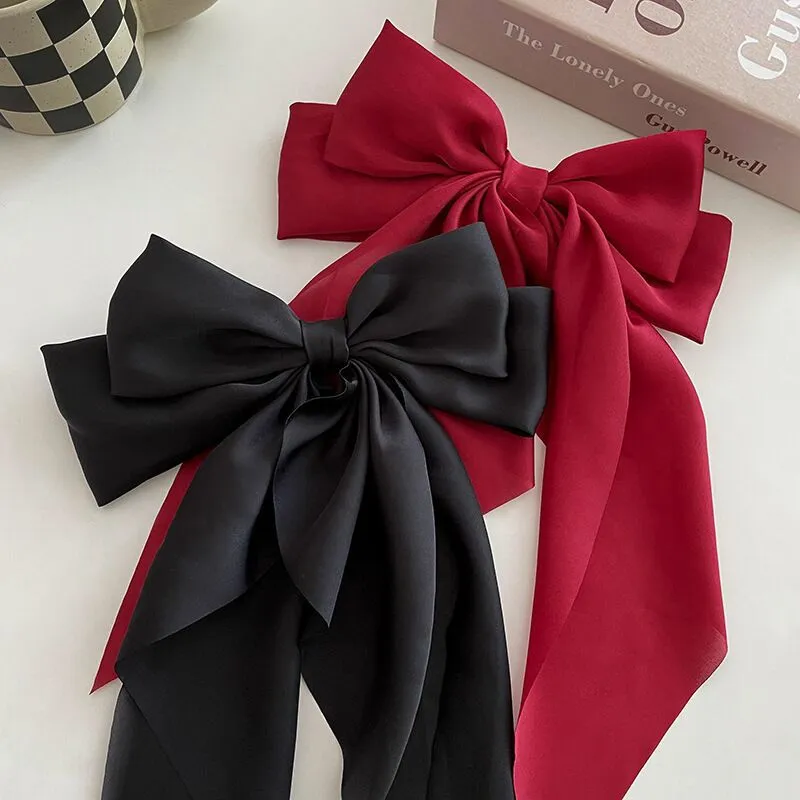 Big Bow Ribbon Hair Clips