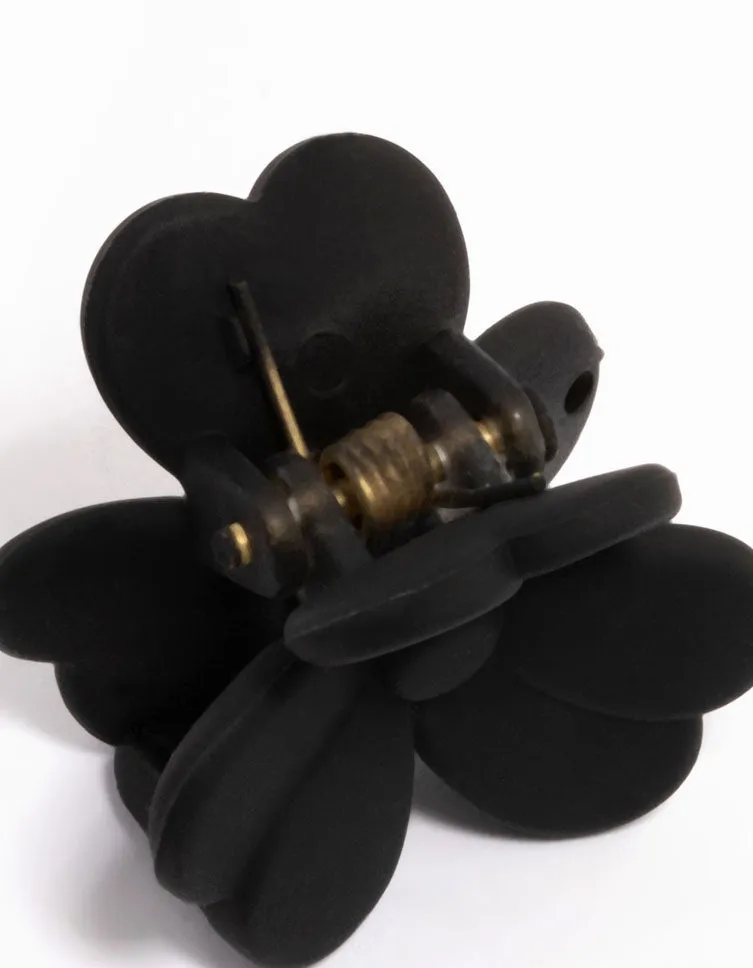 Black Mini Daisy Hair Claw Clip