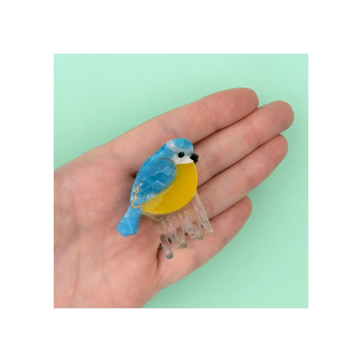 BLUE TIT MINI HAIR CLAW