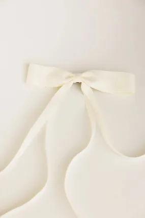 Bow Hair Clip in Cream