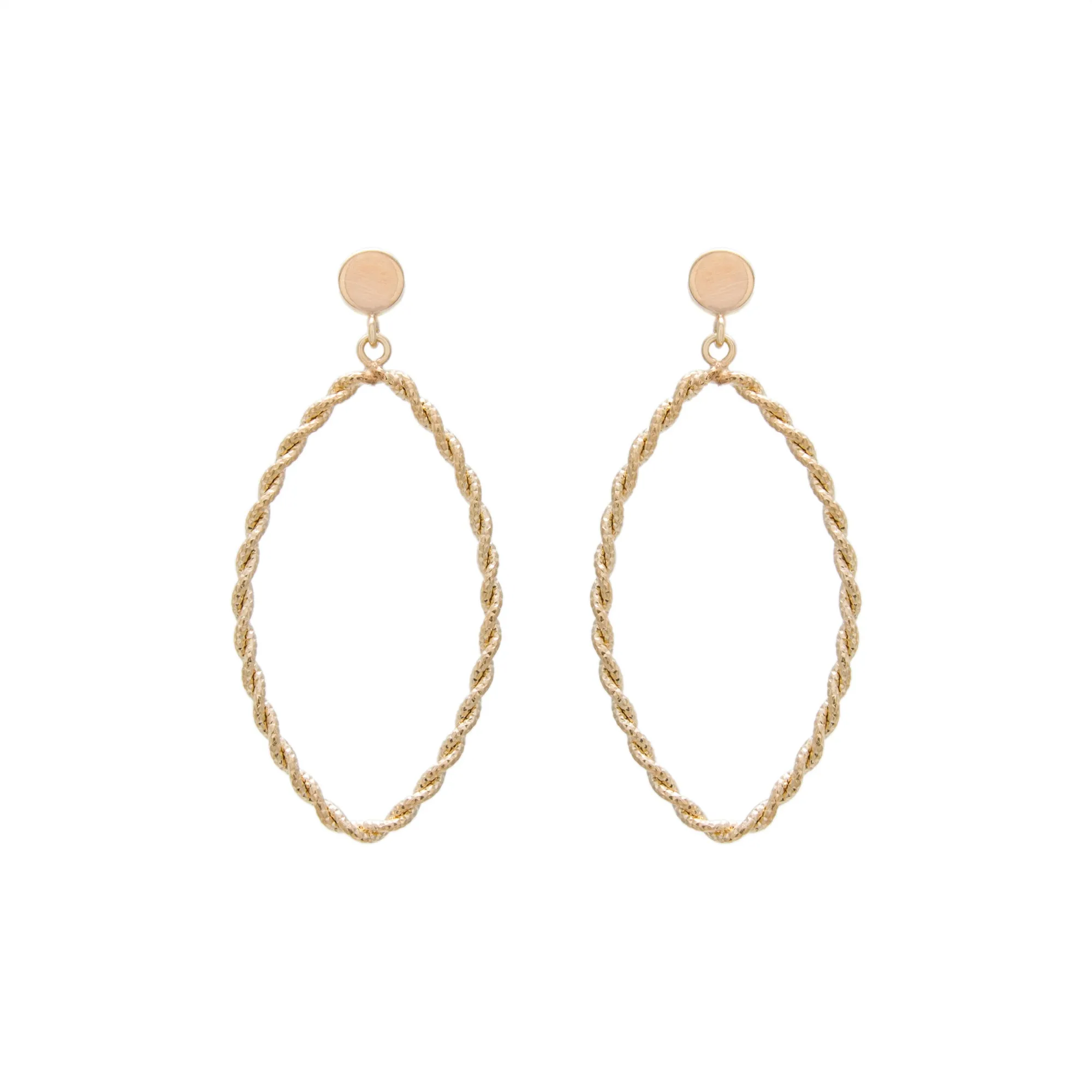 Braided Marquise Drop Earring