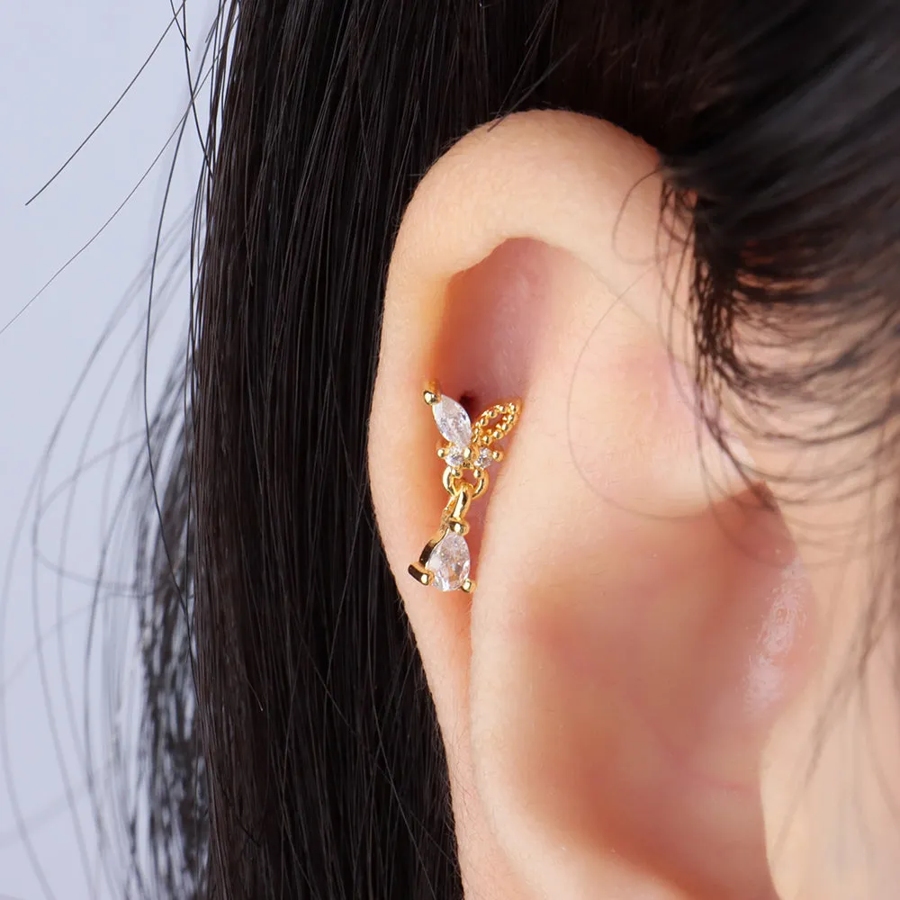 Butterfly Drop Earring