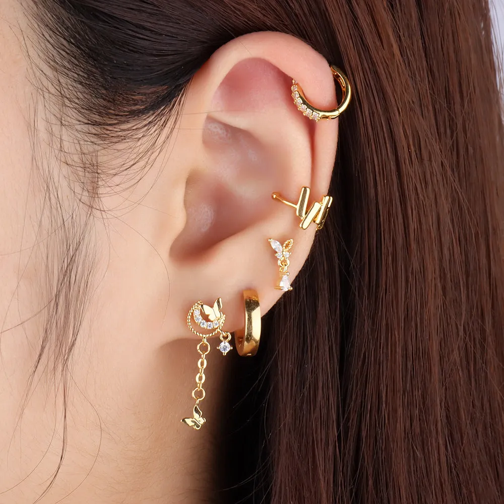 Butterfly Drop Earring