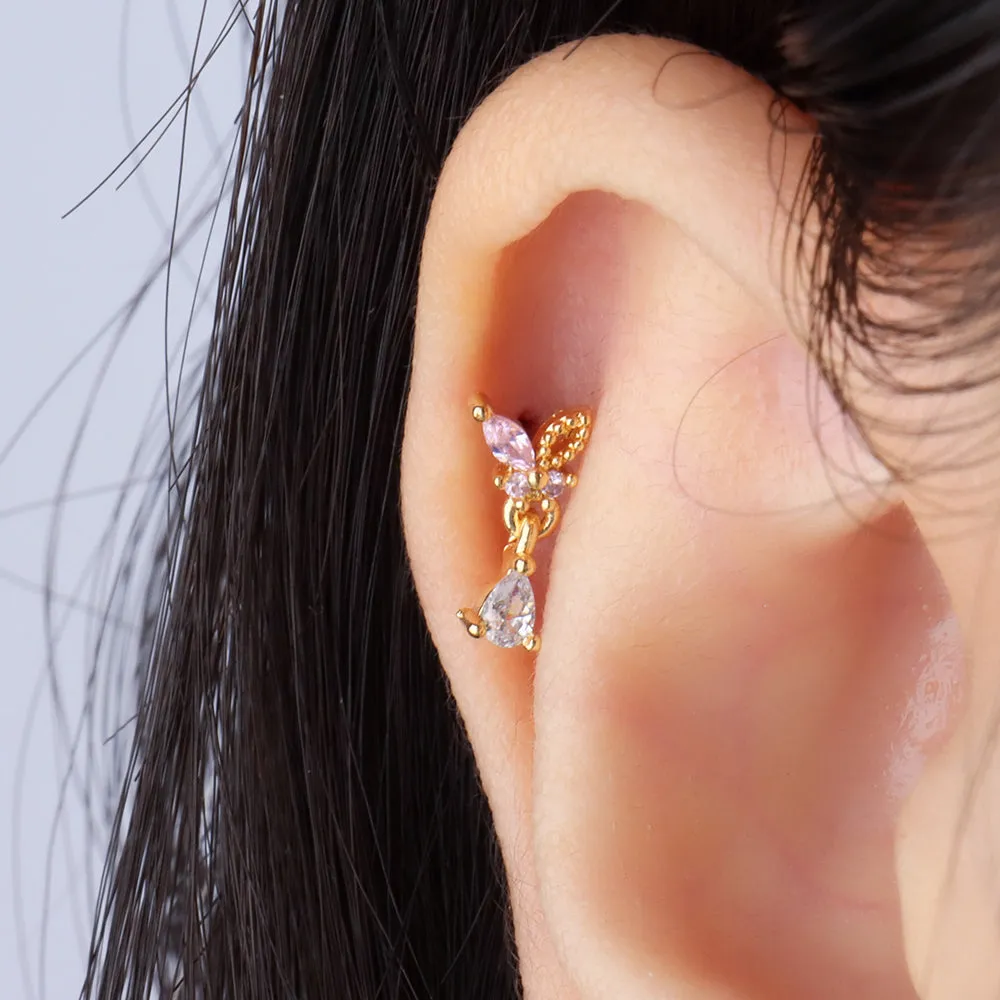 Butterfly Drop Earring