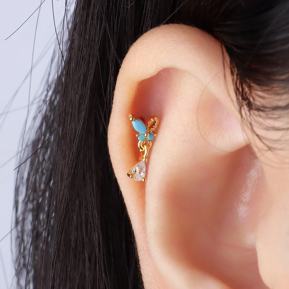 Butterfly Drop Earring