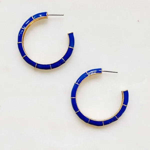 Candy Drop Colored Hoop Earrings