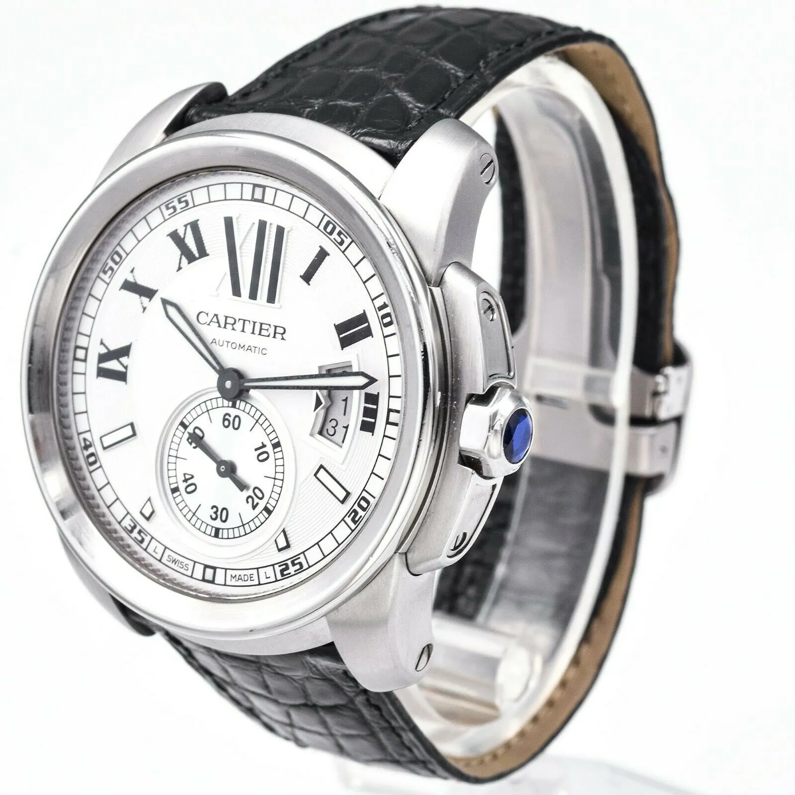 Cartier Calibre de Cartier Watch Ref 3389 Men's Skeleton Back