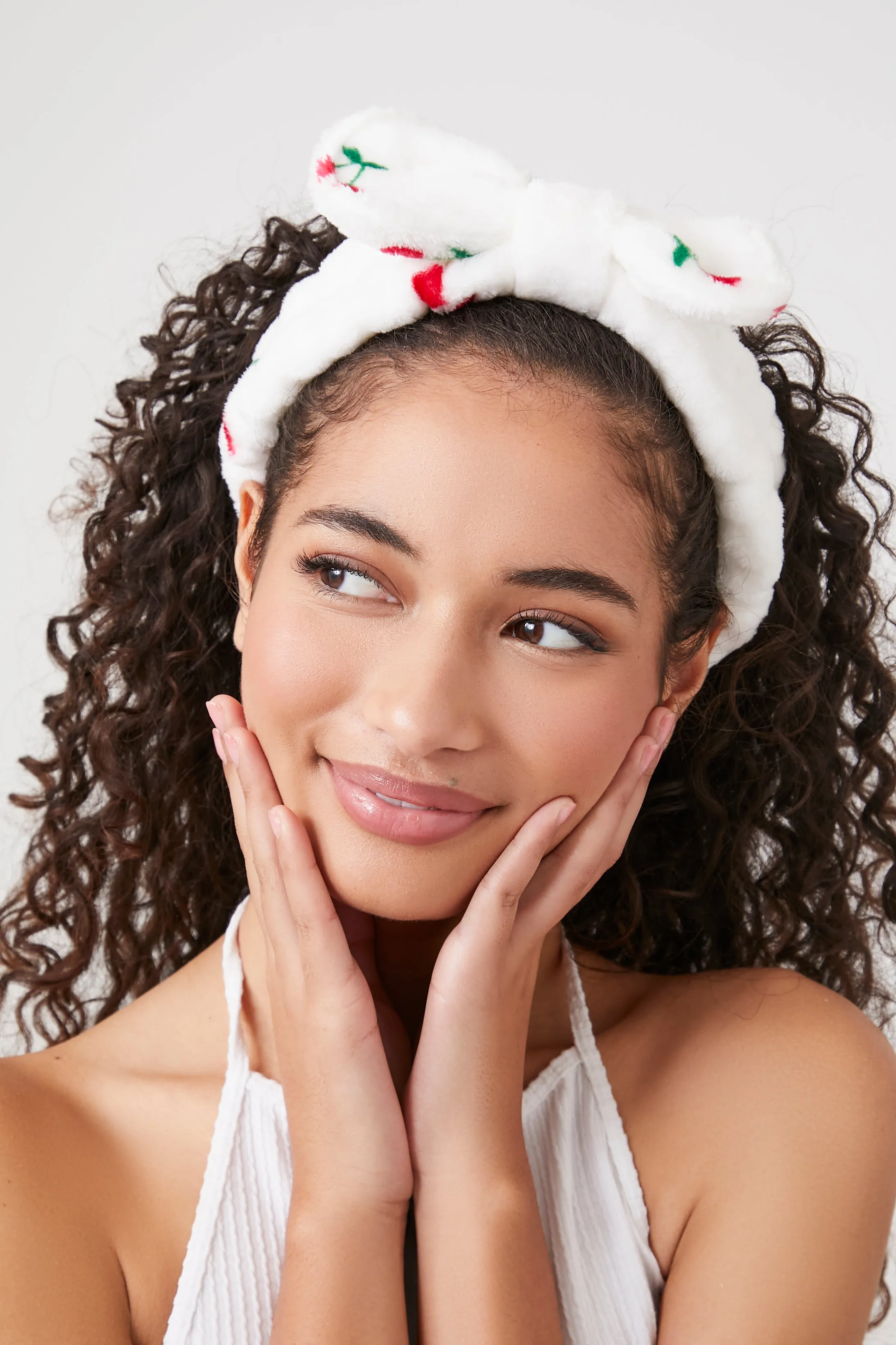 Cherry Plush Bow Headwrap