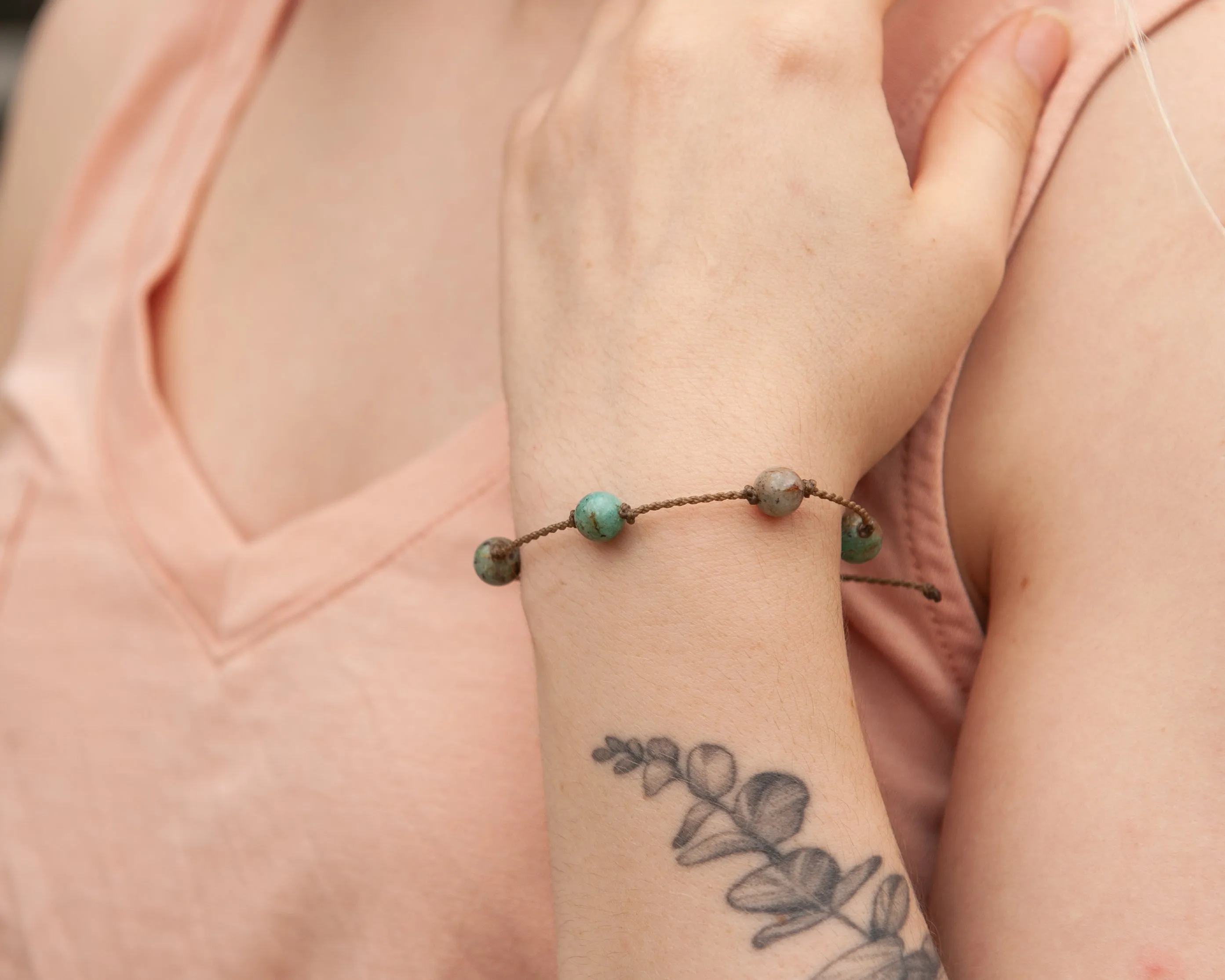 Chrysocolla & African Turquoise Bracelets