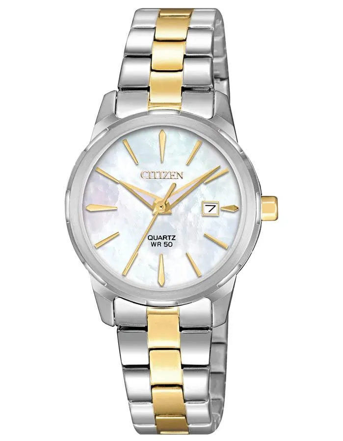 Citizen Quartz Womens Watch - Stainless & Gold-Tone - Mother of Pearl - Bracelet