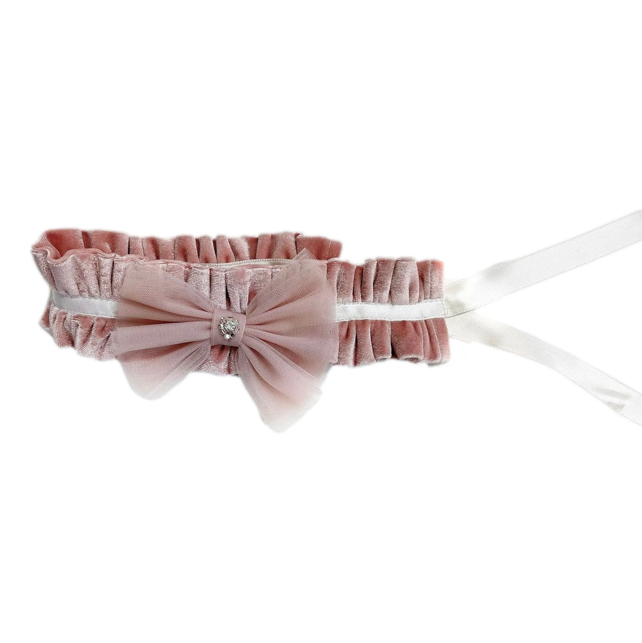 Clara Pink Velour Hair Sash