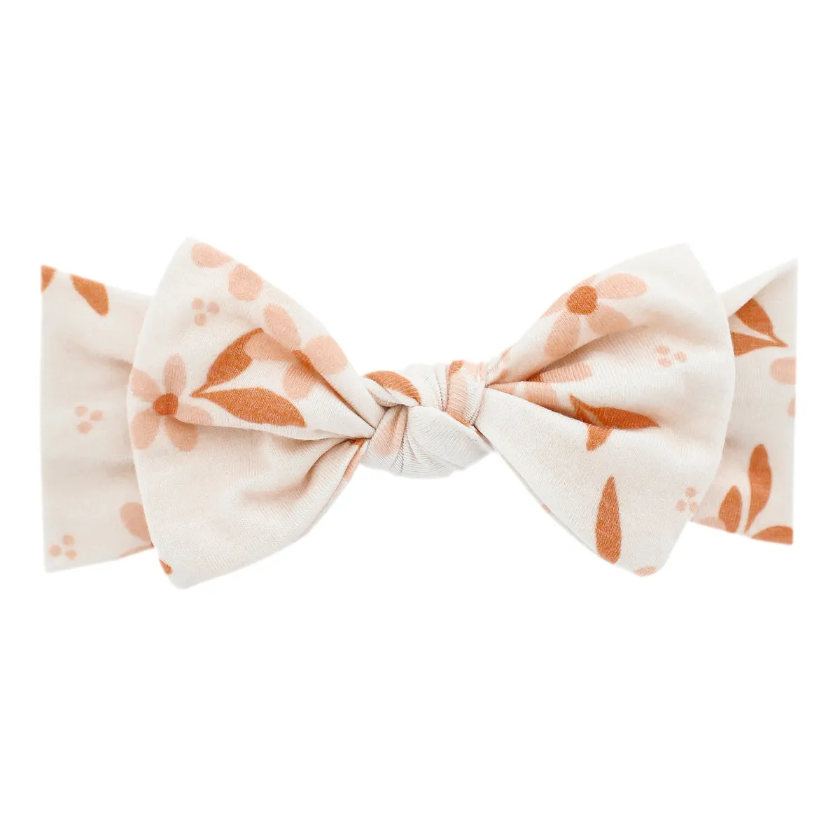 COPPER PEARL KNIT HEADBAND BOW