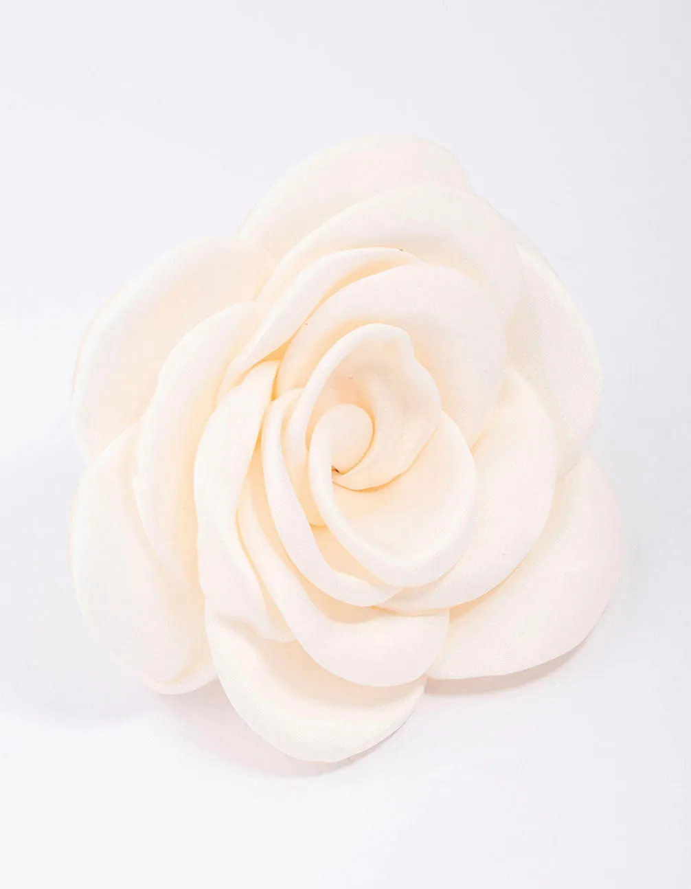 Cream Rosette Hair Tie