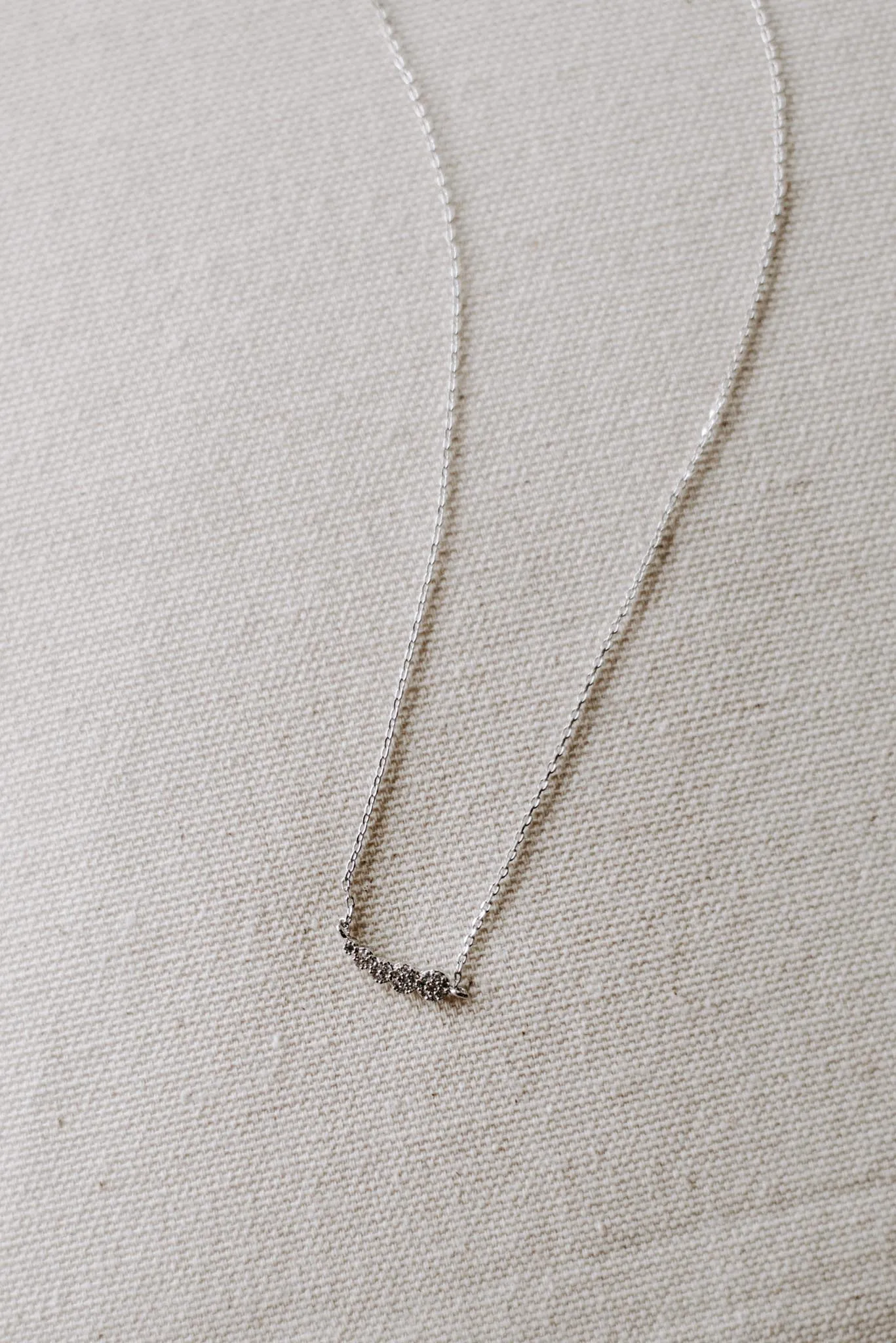 Dainty CZ Cluster Necklace