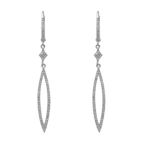 Diamond Pave Drop Earrings