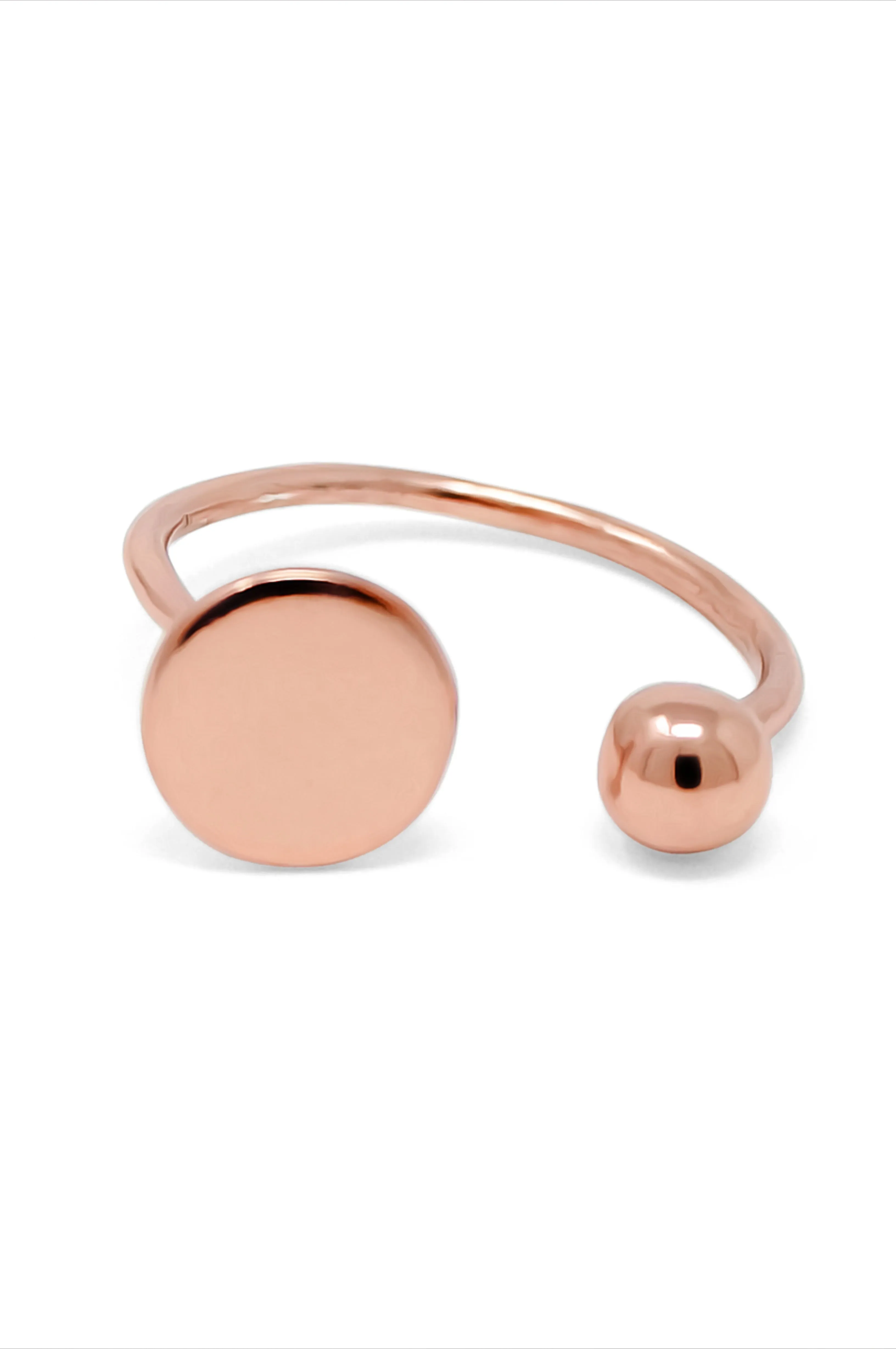 Dots & Dashes Rose Gold Plated Sterling Silver Adjustable Rings