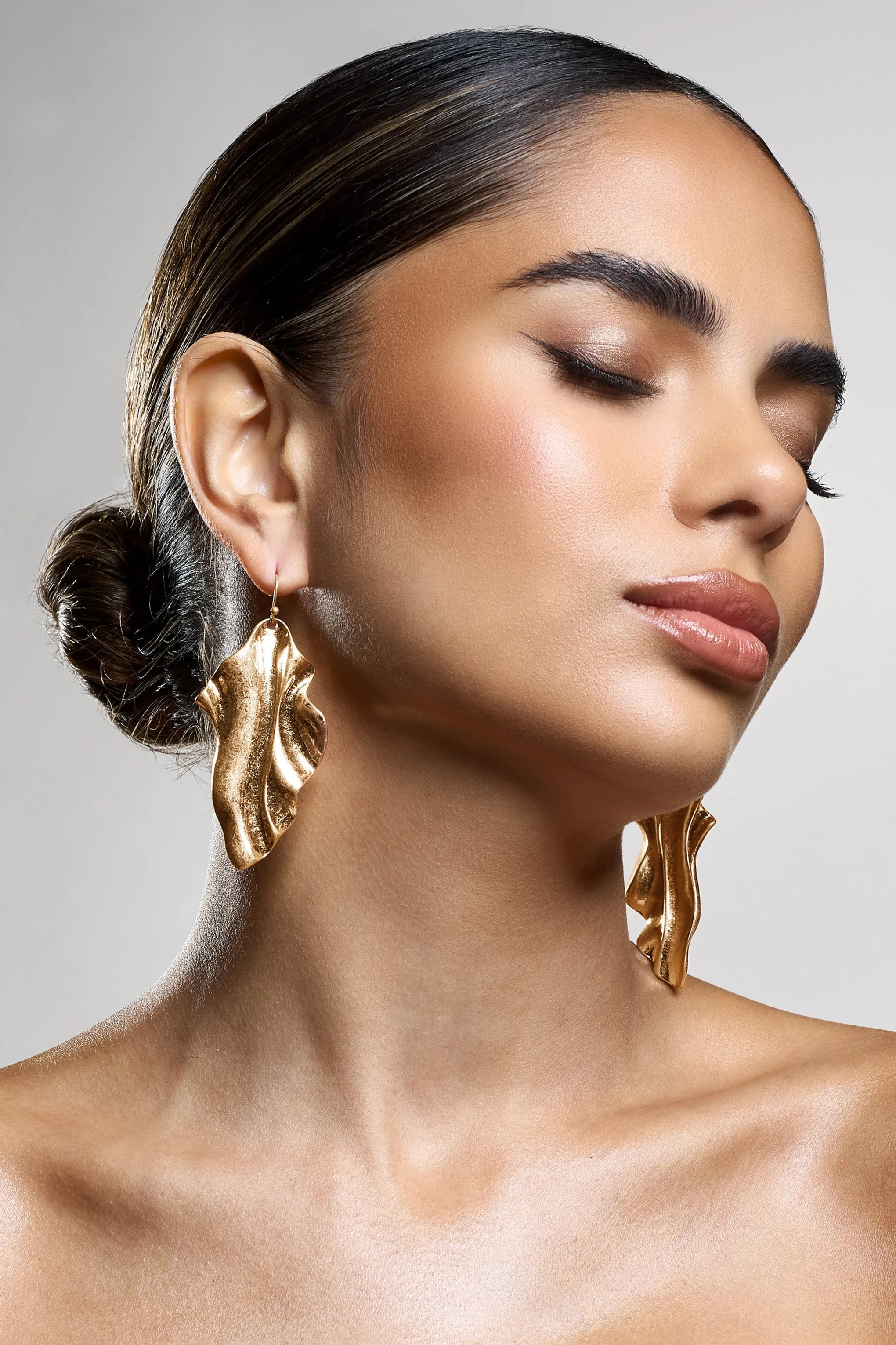 Eleni | Gold Abstract Drop Earrings