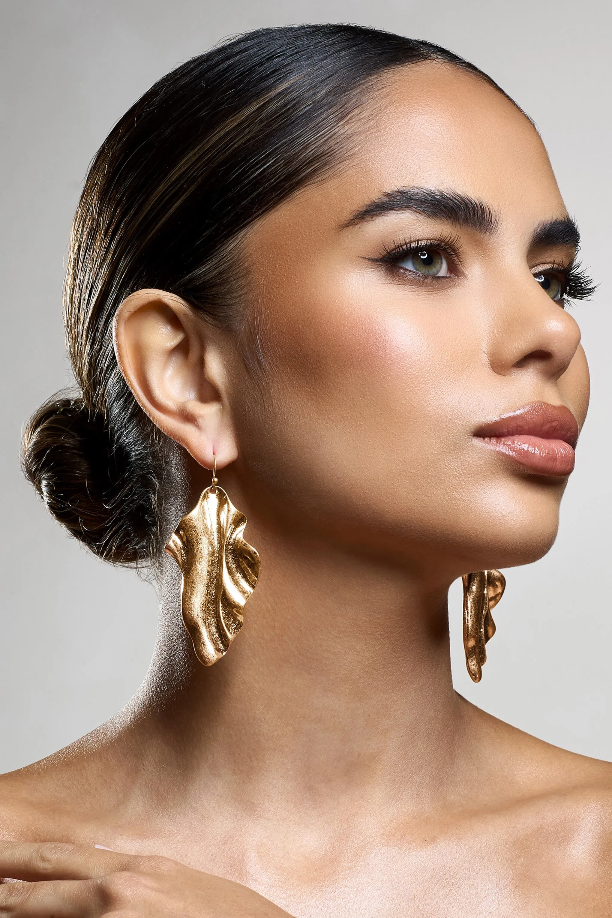 Eleni | Gold Abstract Drop Earrings