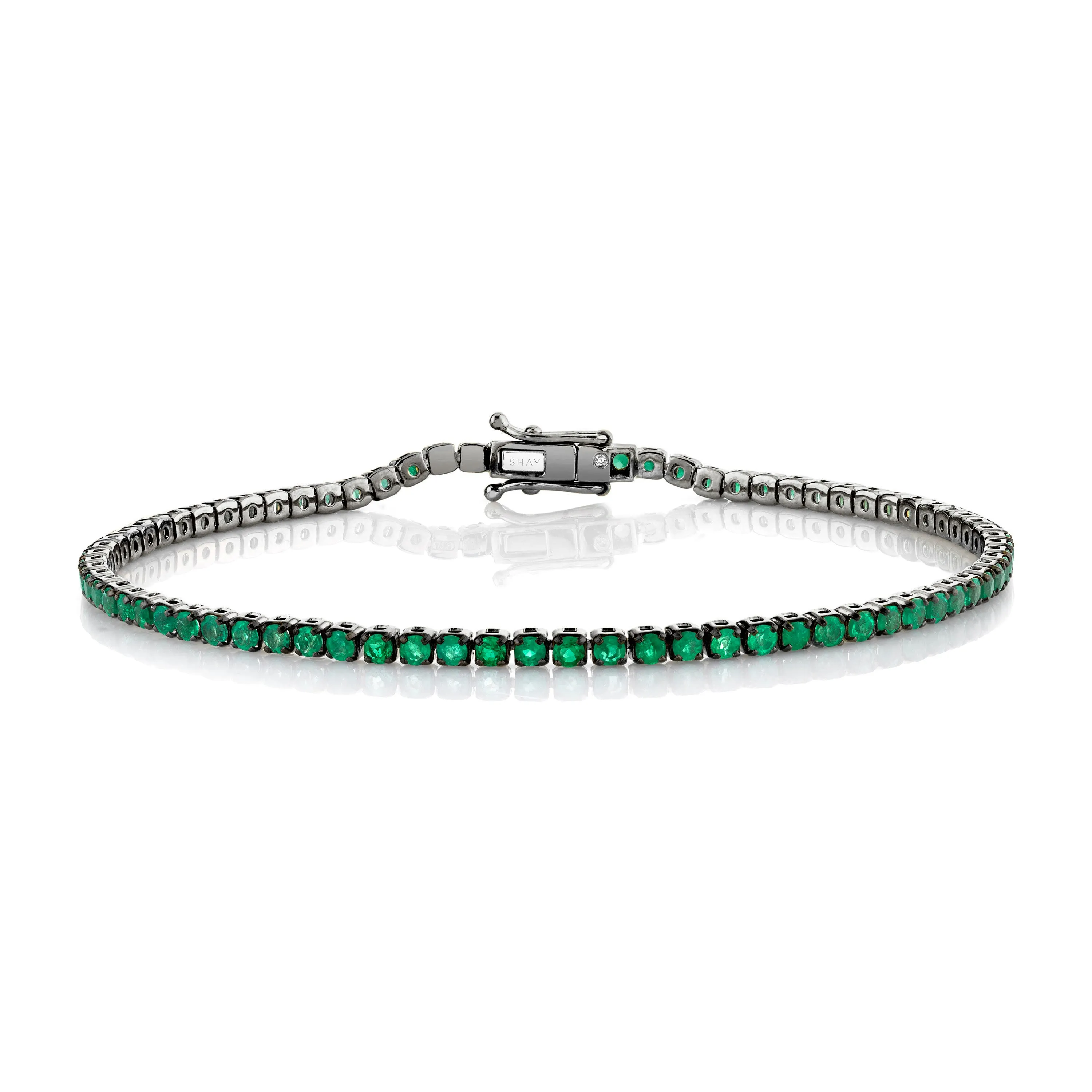 EMERALD SINGLE LINE THREAD BRACELET