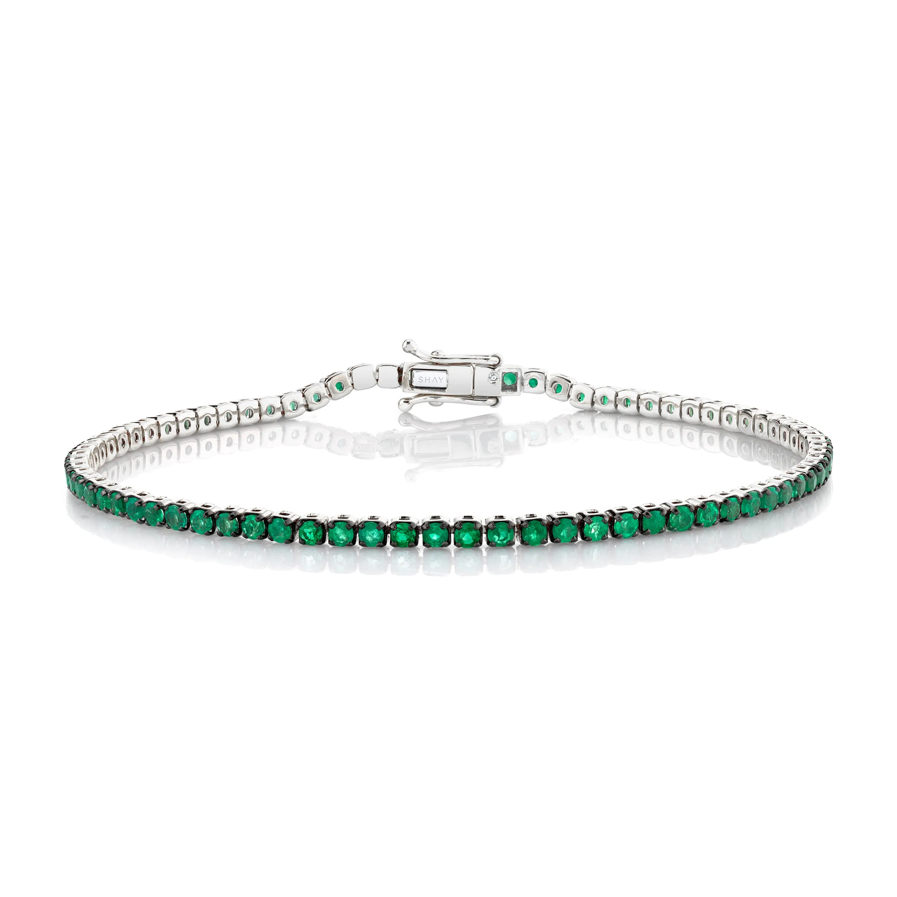 EMERALD SINGLE LINE THREAD BRACELET