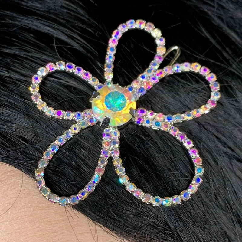 Flower Crystal Clip