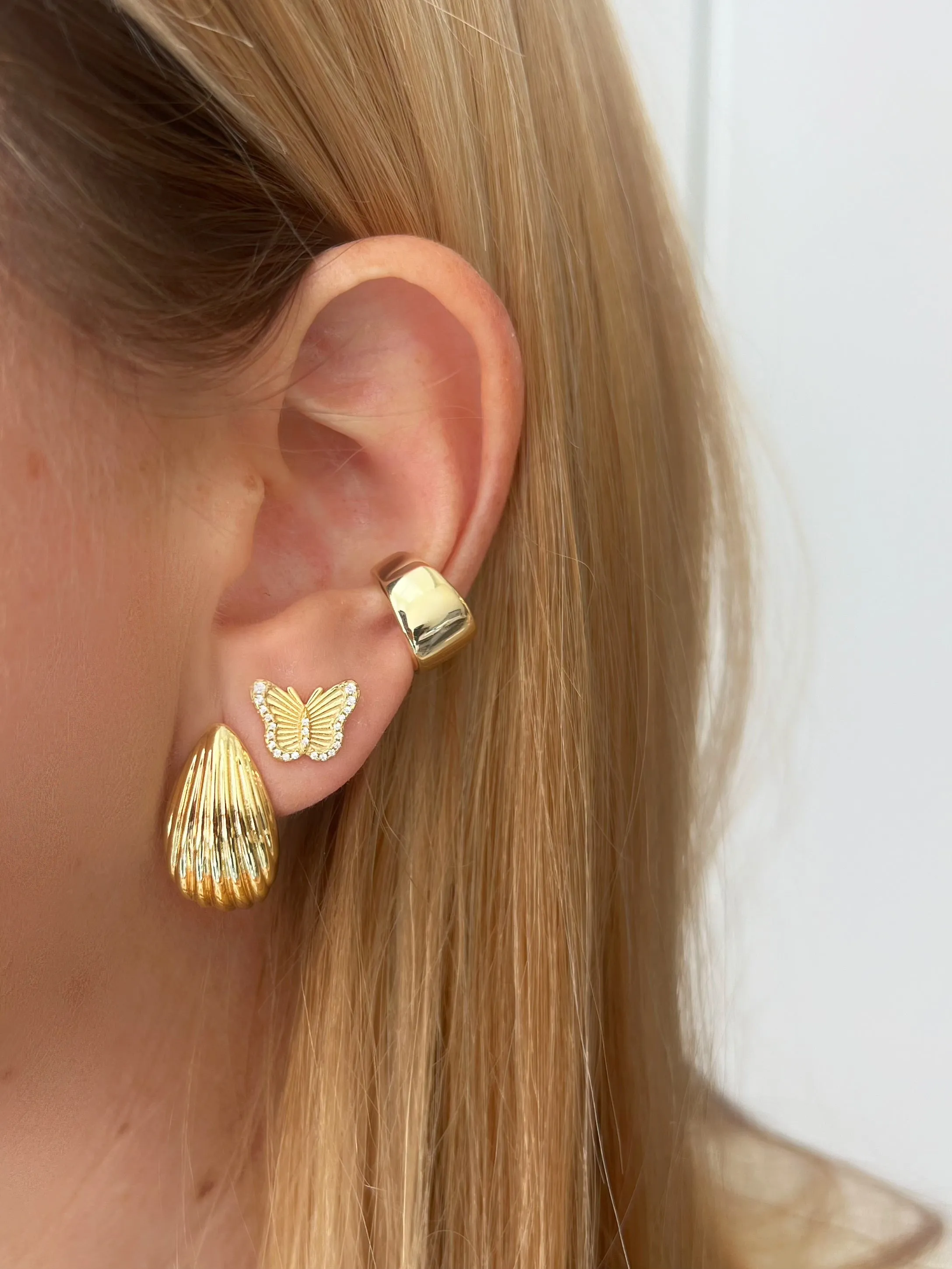 Fluted Drop Earrings