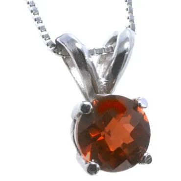 Garnet solitaire pendant